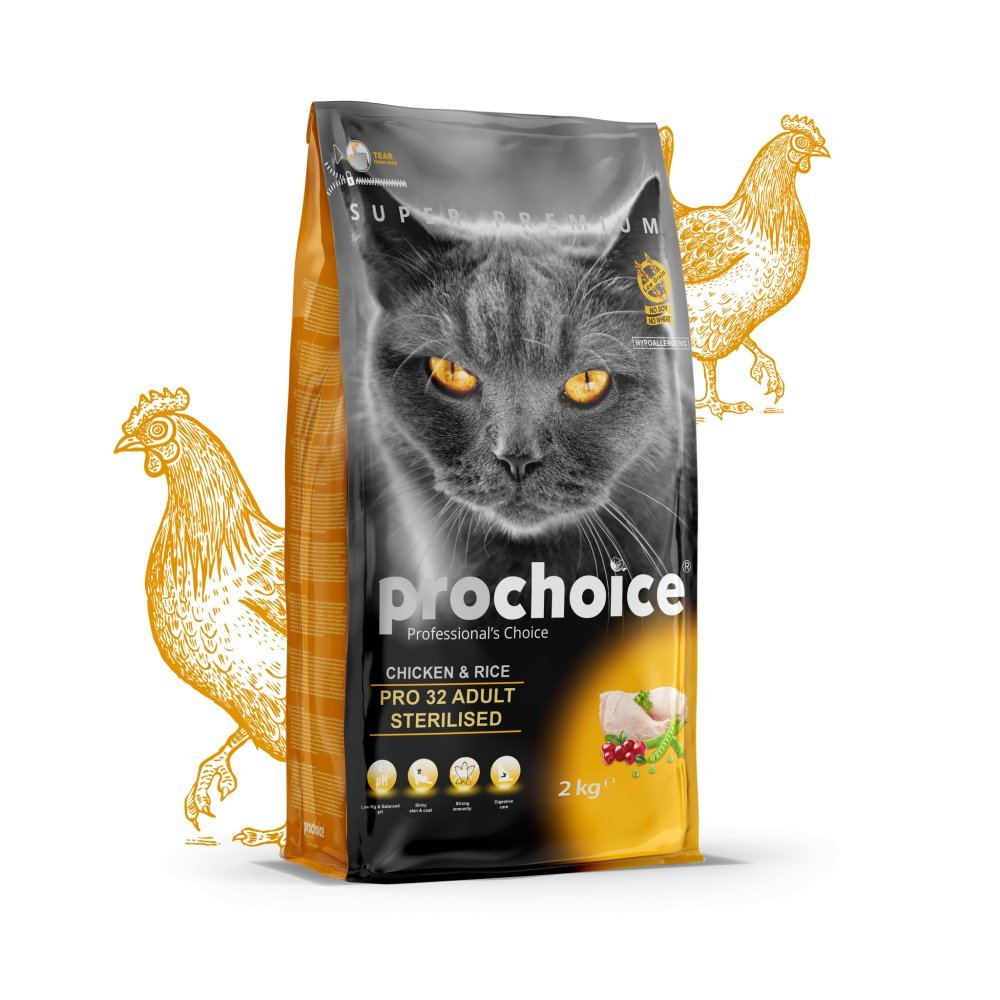Prochoice Pro32 Sterilized Chicken & Rice 2 kg